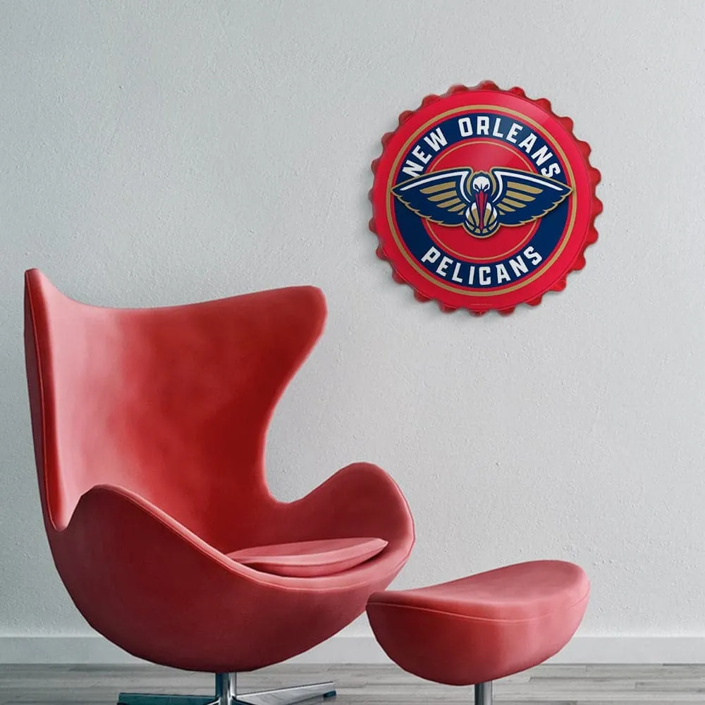 New Orleans Pelicans: Bottle Cap Wall Sign