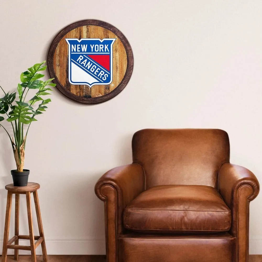 New York Rangers: "Faux" Barrel Top Sign