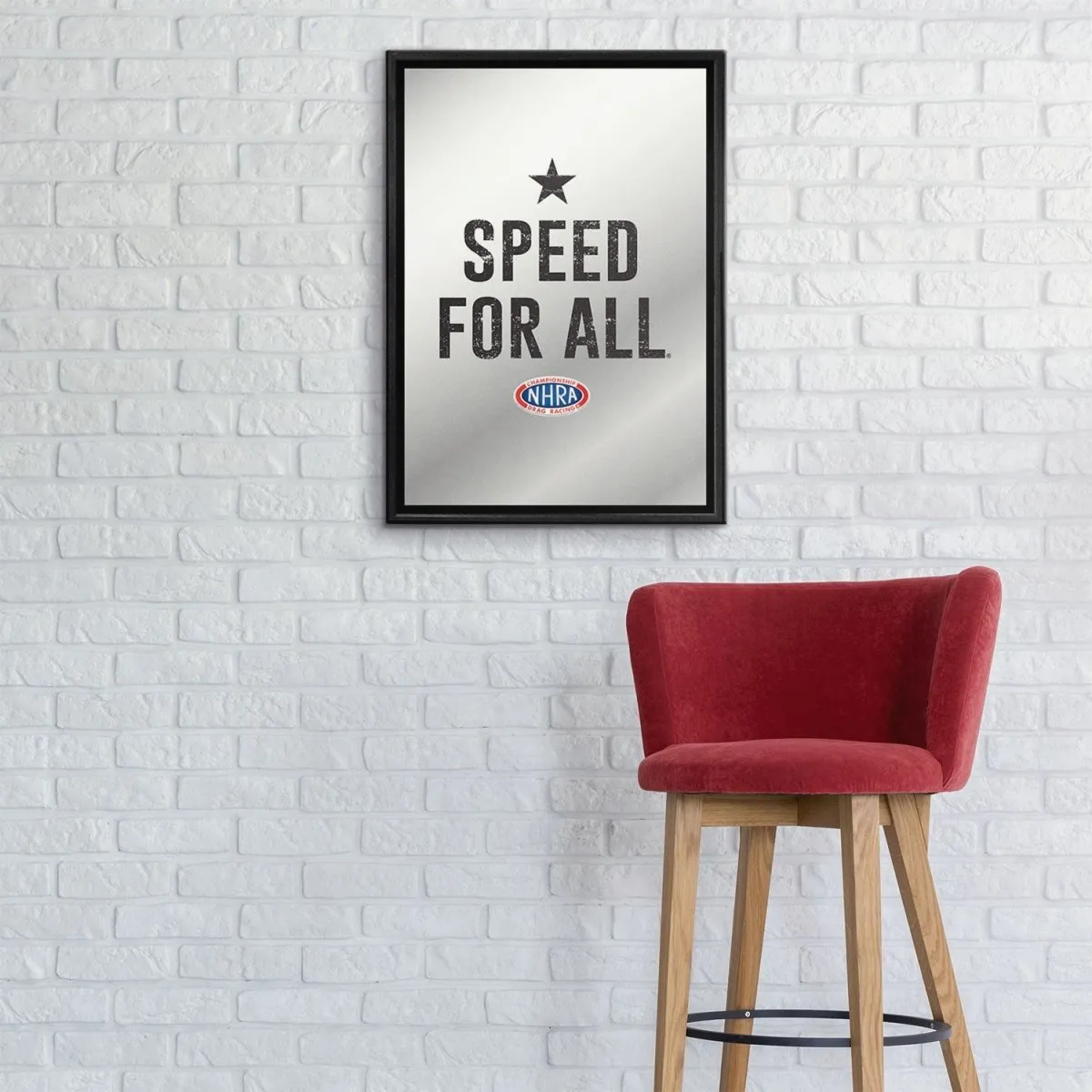 NHRA: Speed for All - Framed Mirrored Wall Sign