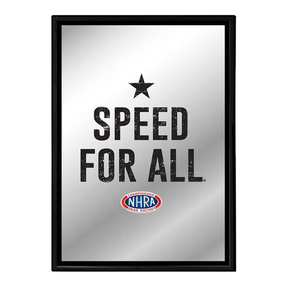 NHRA: Speed for All - Framed Mirrored Wall Sign
