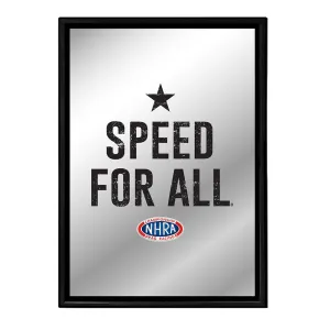 NHRA: Speed for All - Framed Mirrored Wall Sign