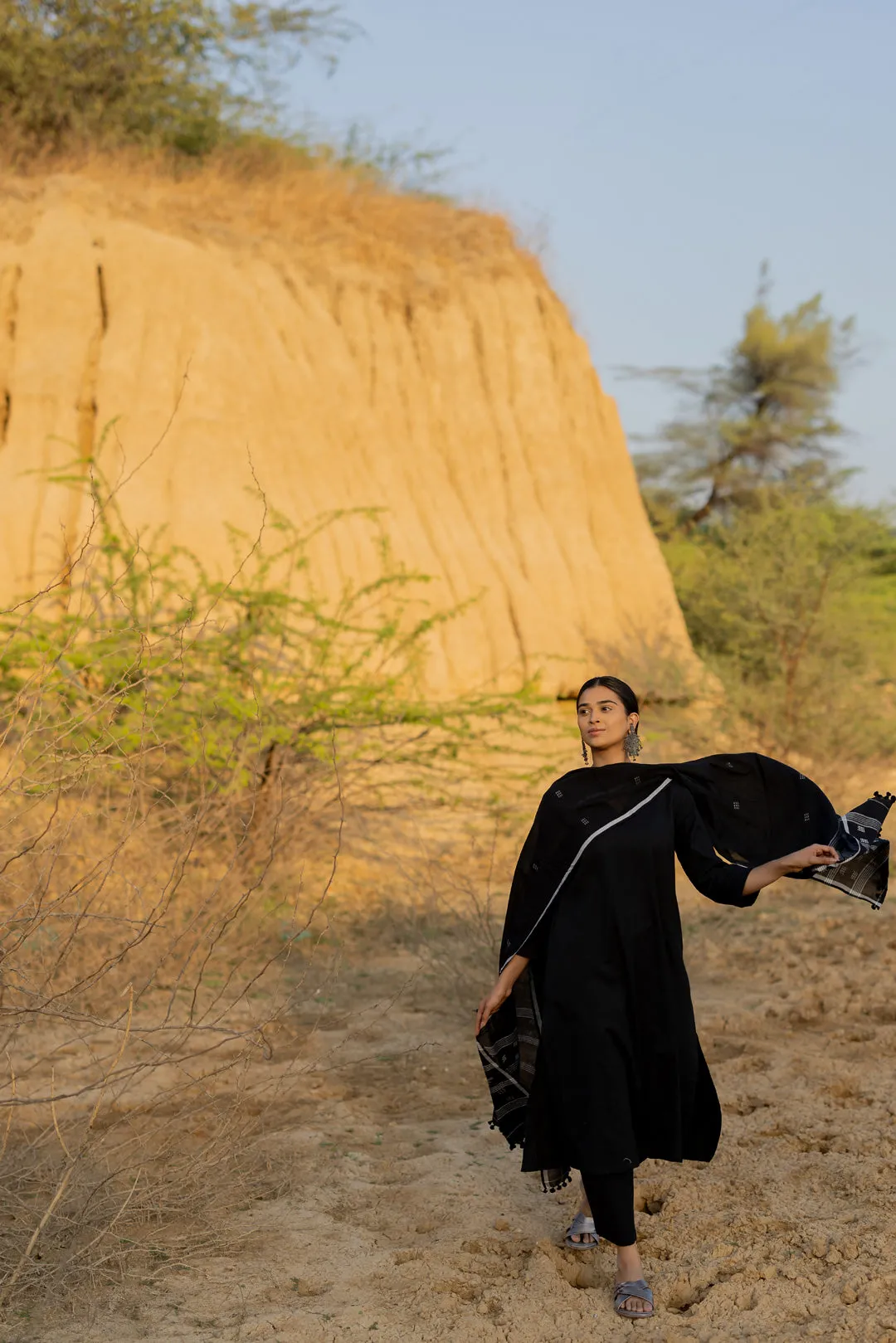 Noir Elegance Kurta Set