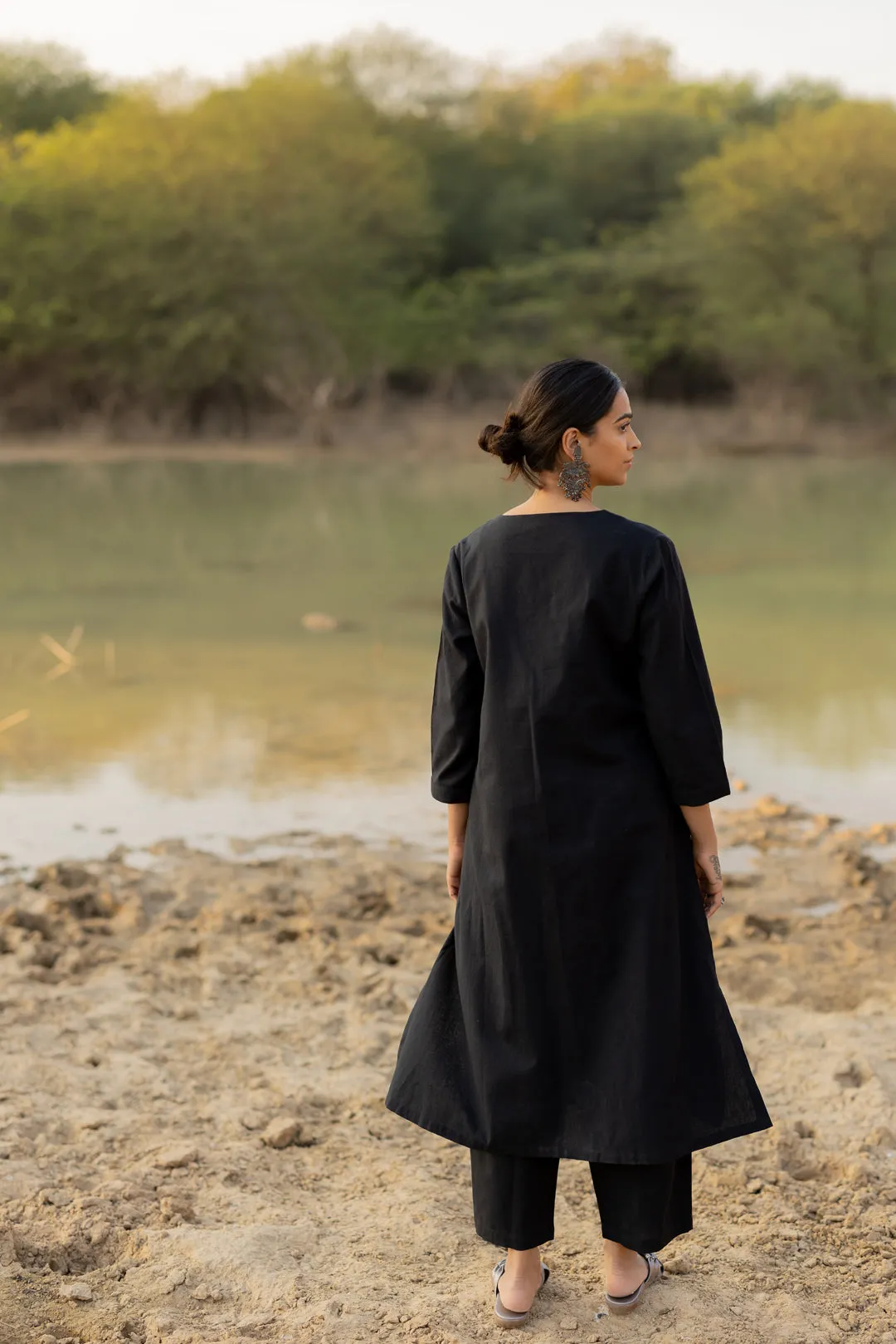 Noir Elegance Kurta Set