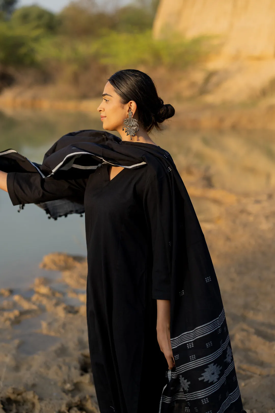 Noir Elegance Kurta Set