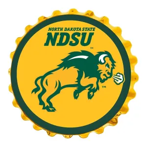 North Dakota State Bison: Charging - Bottle Cap Wall Sign