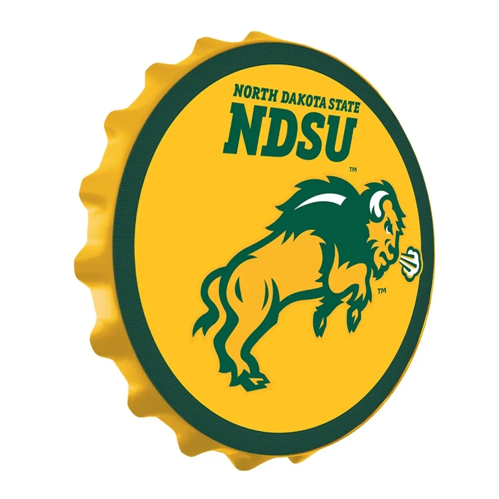 North Dakota State Bison: Charging - Bottle Cap Wall Sign
