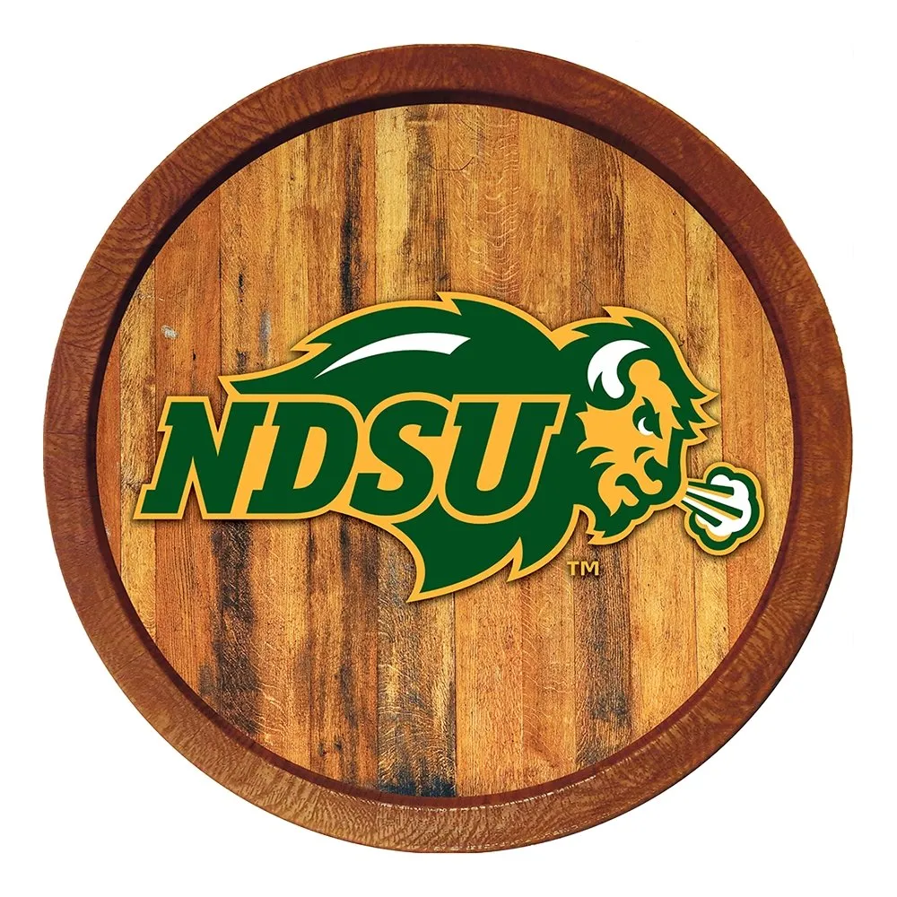 North Dakota State Bison: "Faux" Barrel Top Sign