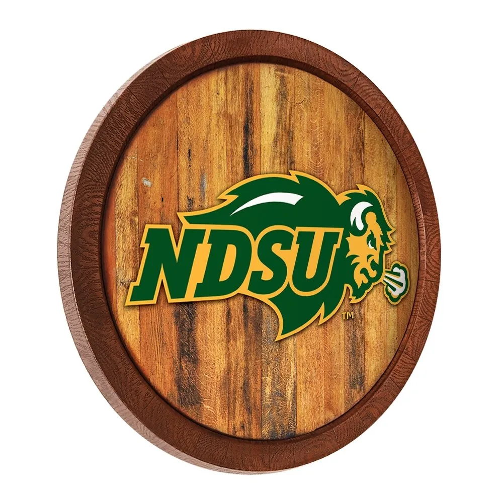 North Dakota State Bison: "Faux" Barrel Top Sign