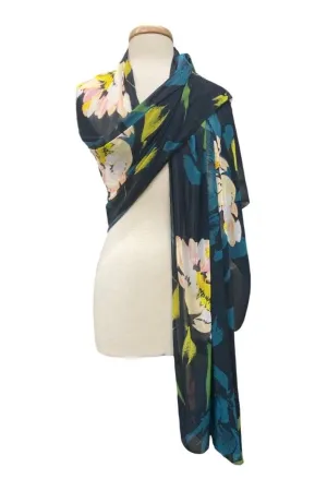Odilia Long And Wide Sheer Shawl Stole Wrap Cover