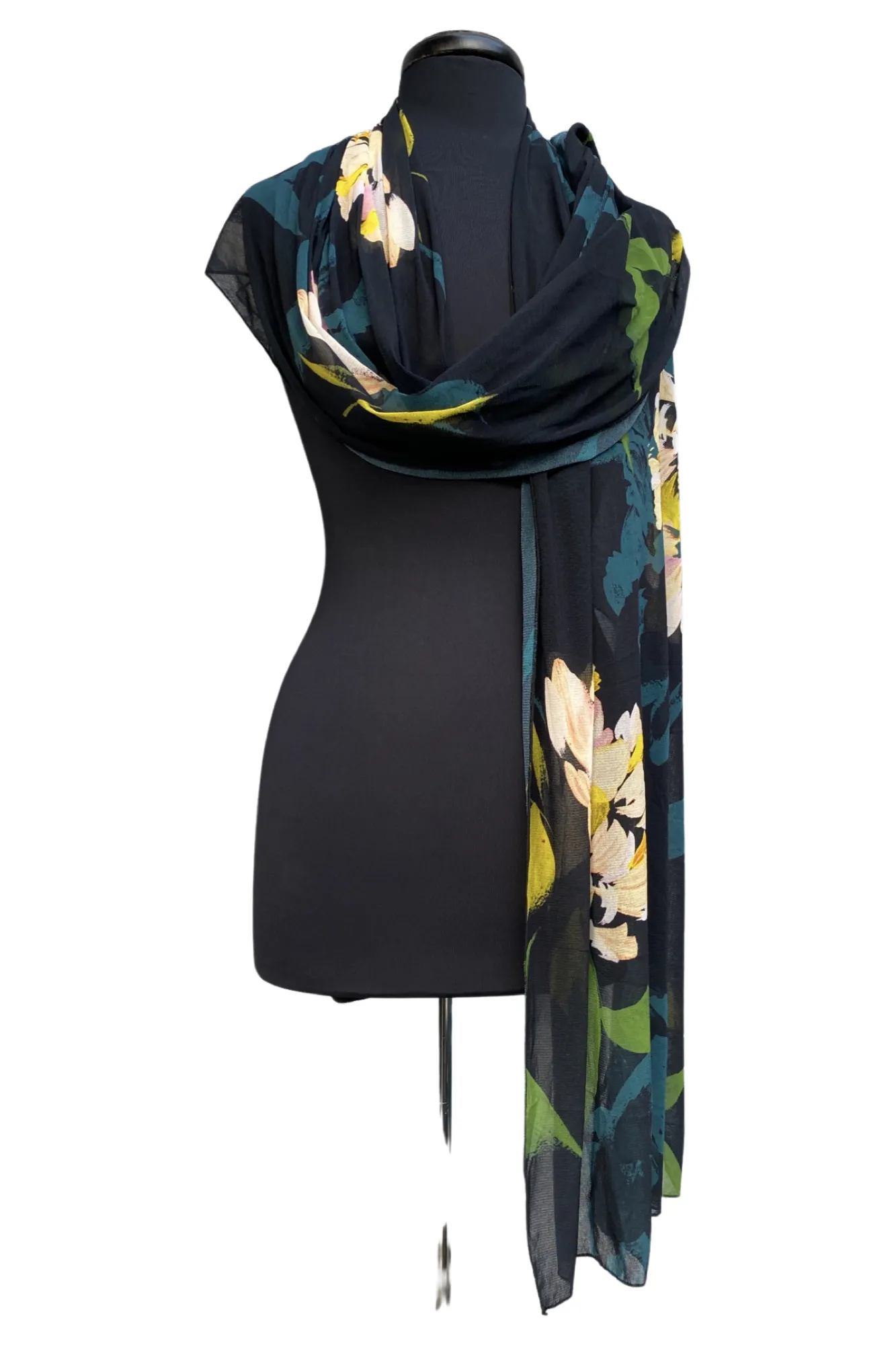 Odilia Long And Wide Sheer Shawl Stole Wrap Cover
