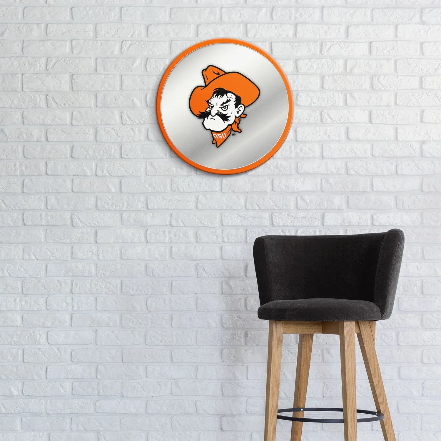 Oklahoma State Cowboys: Mascot - Modern Disc Mirrored Wall Sign