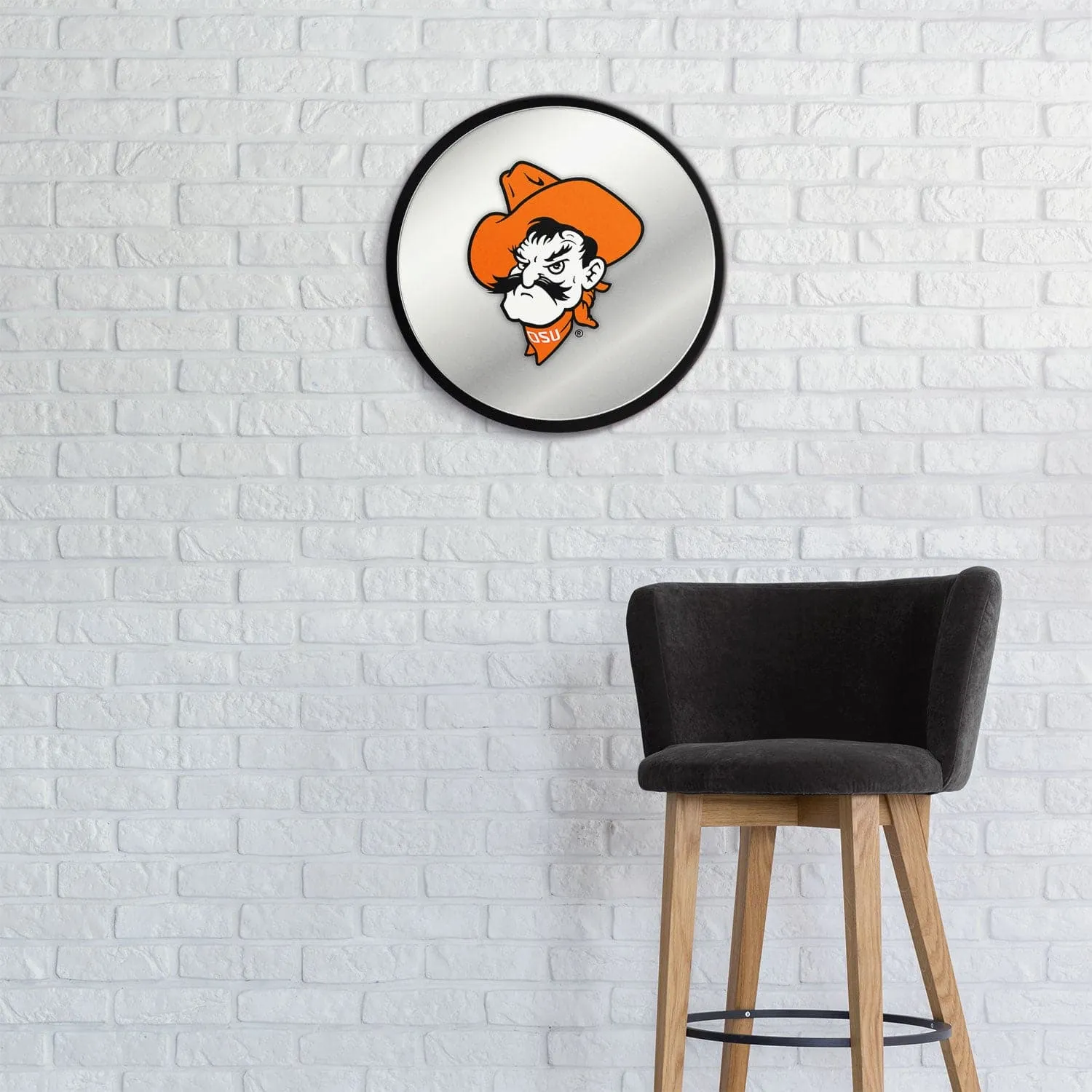 Oklahoma State Cowboys: Mascot - Modern Disc Mirrored Wall Sign