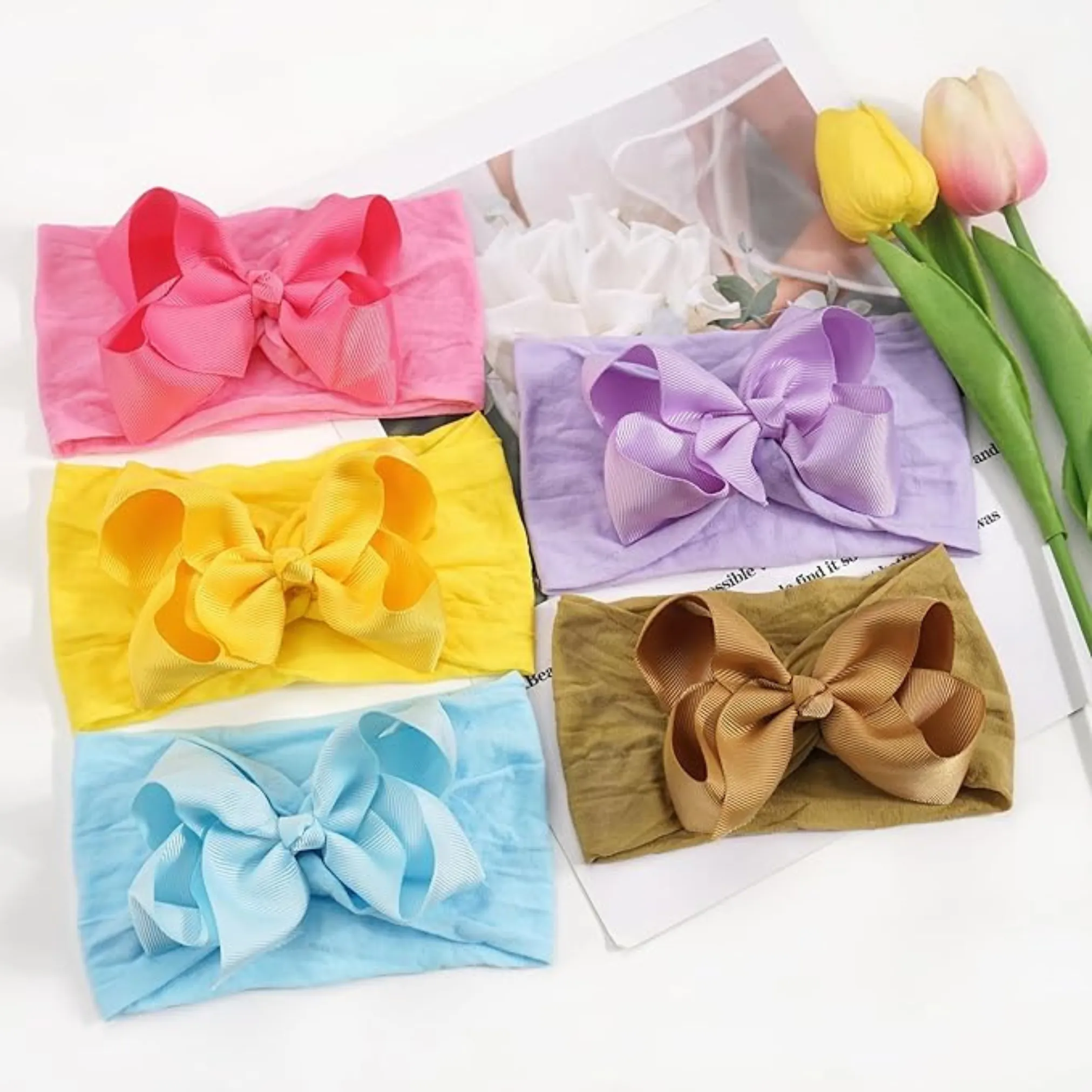 Orange Turban Bow Headband