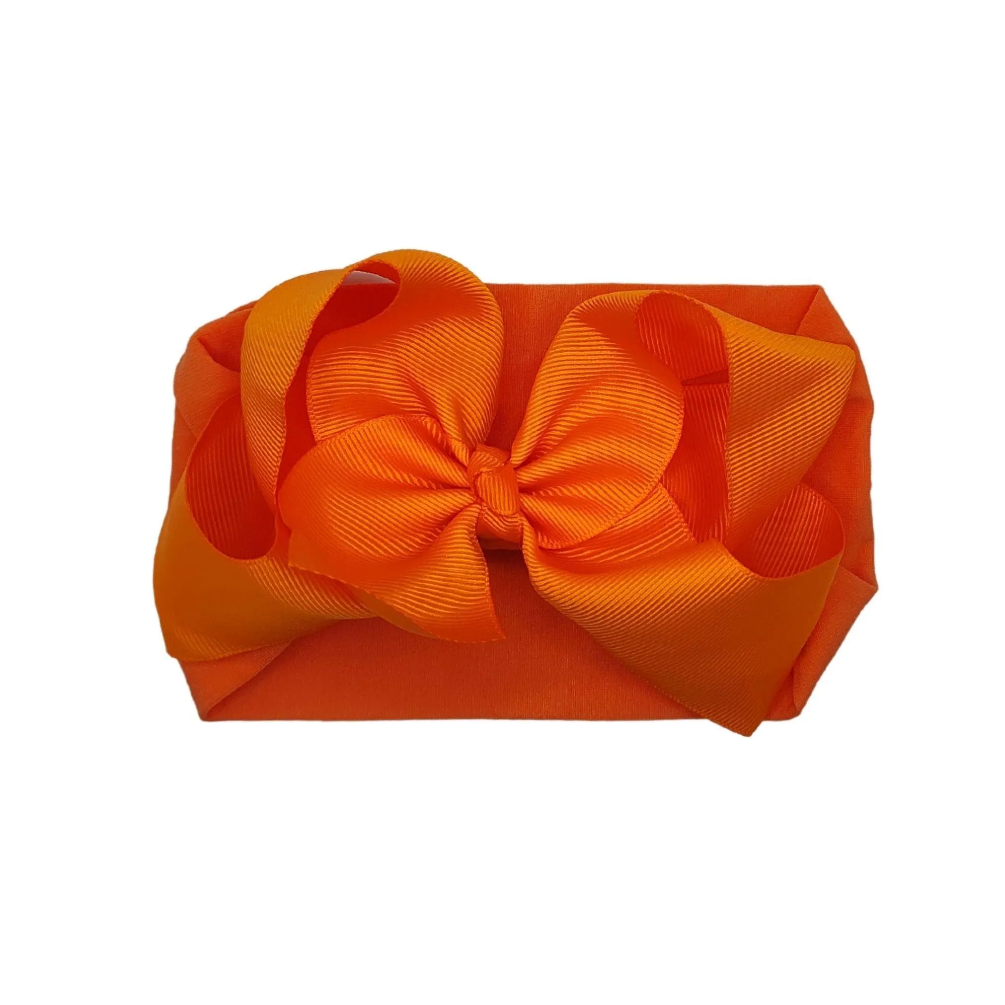 Orange Turban Bow Headband