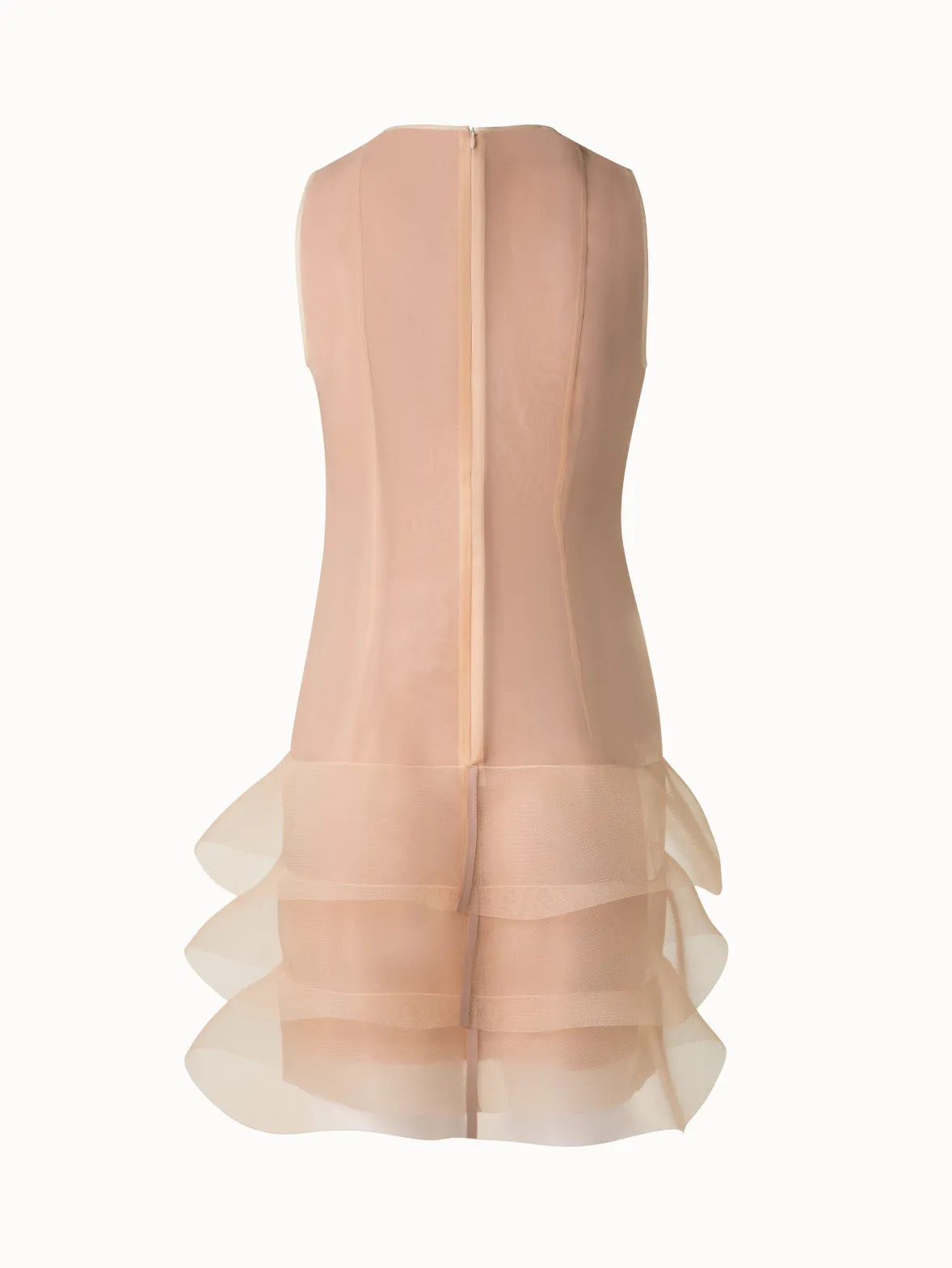 Organza Mini Dress with Waves