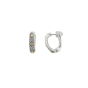 Oval Link Collection - Two-Tone Snuggy Earrings