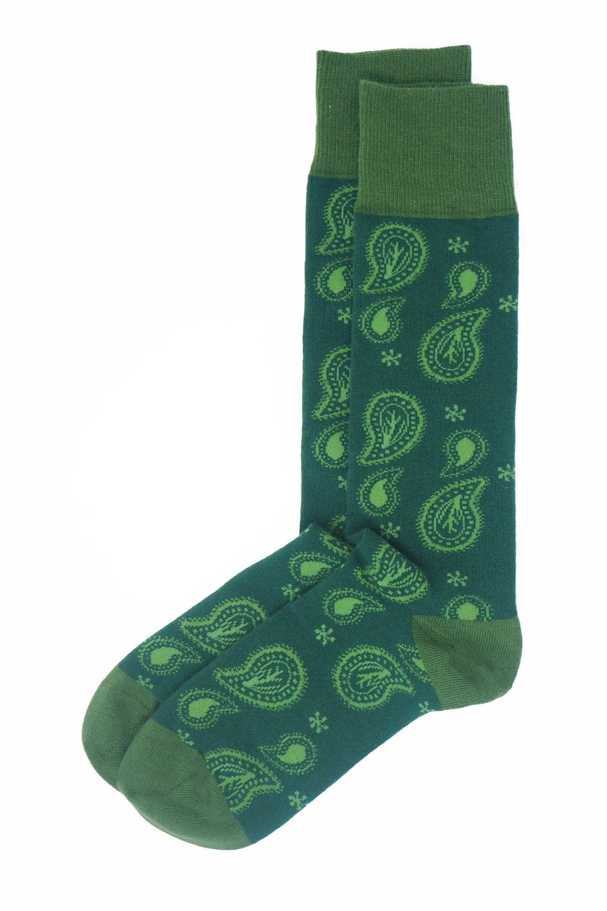 Paisley Men's Organic Cotton Socks | Green