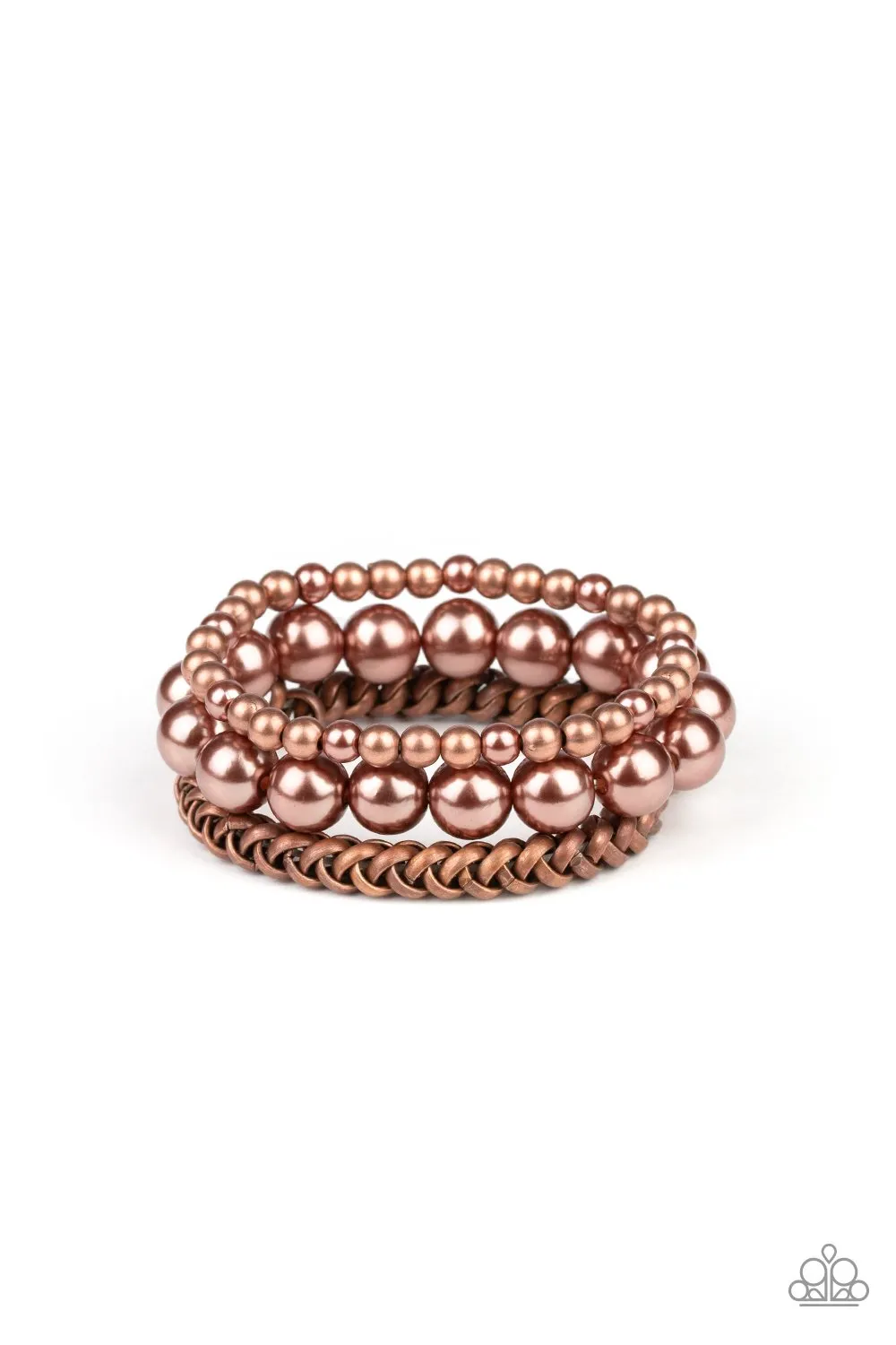 Paparazzi - A PEARL-fect Ten Copper Bracelet
