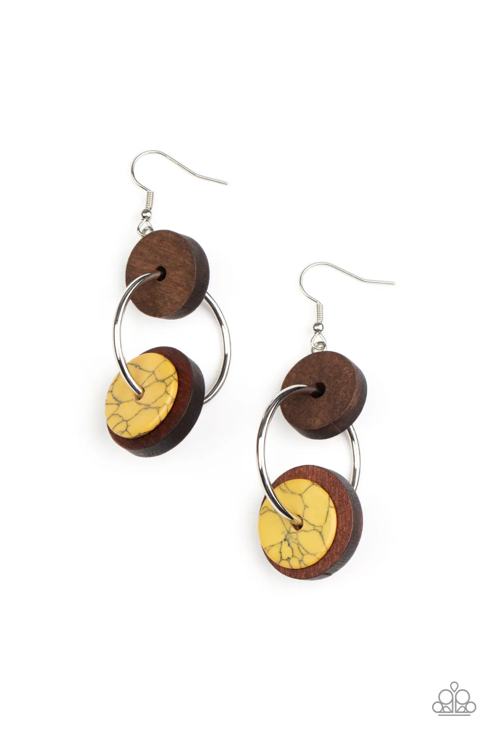 Paparazzi Artisanal Aesthetic - Yellow Earrings