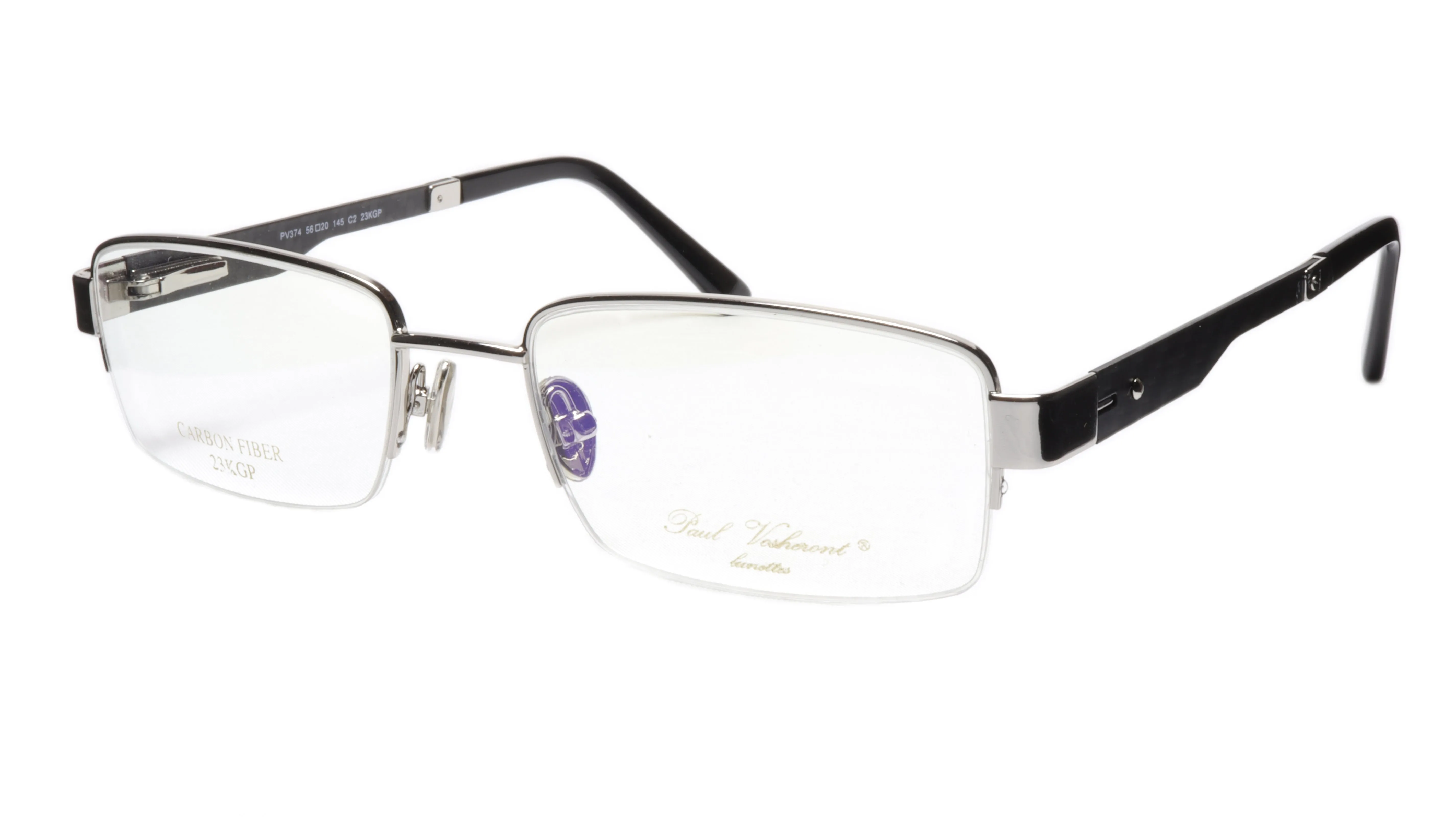 Paul Vosheront Eyeglasses Frame PV374 C2 Gold Plated Acetate Italy 56-20-145 33