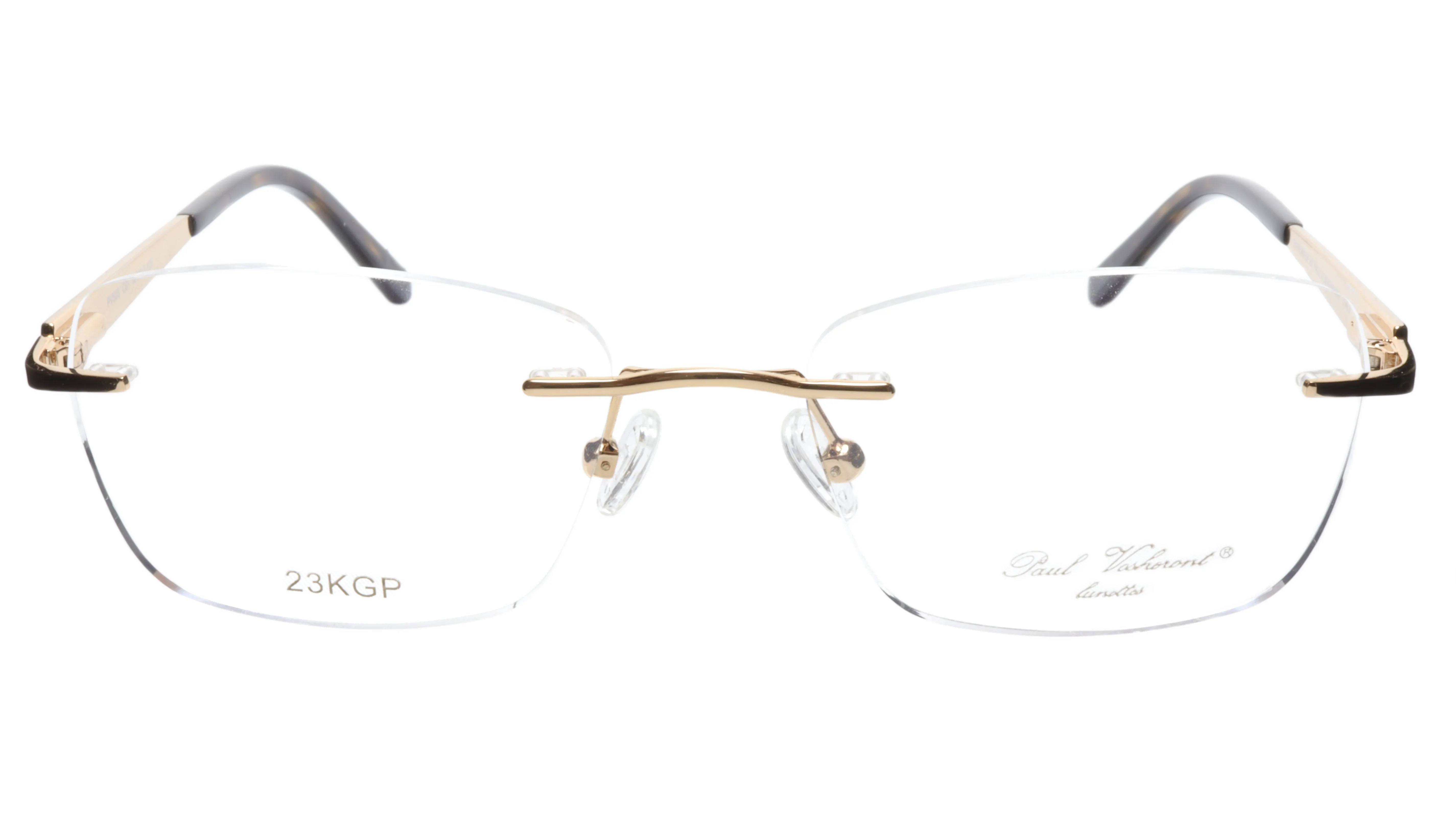 Paul Vosheront Eyeglasses Frame PV503 C01 Gold Plated Acetate Italy 52-17-135 36