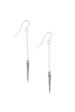 Pave Diamond Spike Earrings