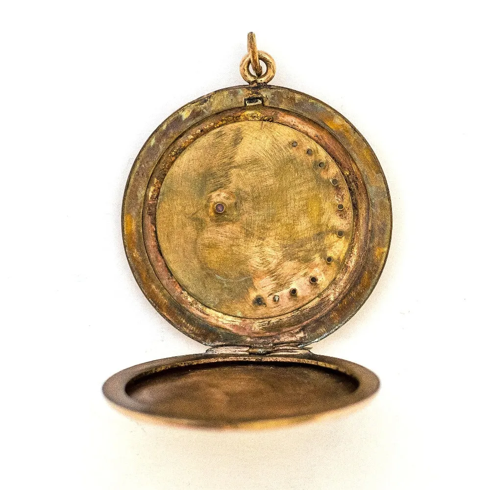 Pearl & Opal Moon and Stars Locket