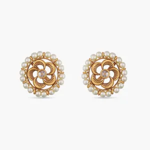 Pearl Floral Antique Earrings