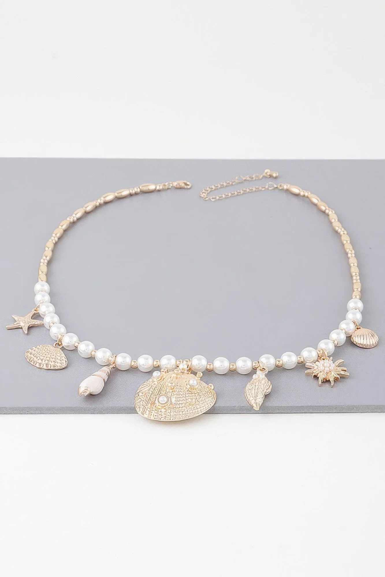 Pearled Under The Sea Charm Necklace