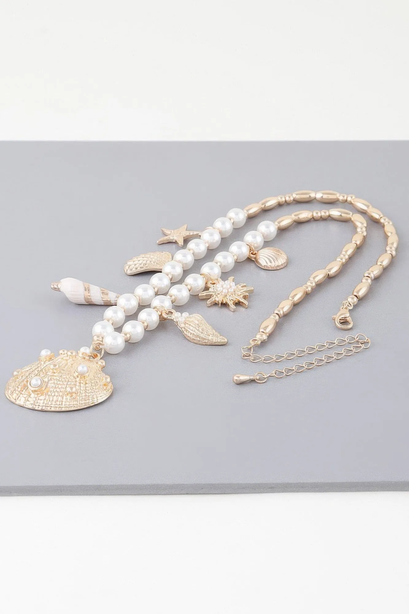 Pearled Under The Sea Charm Necklace