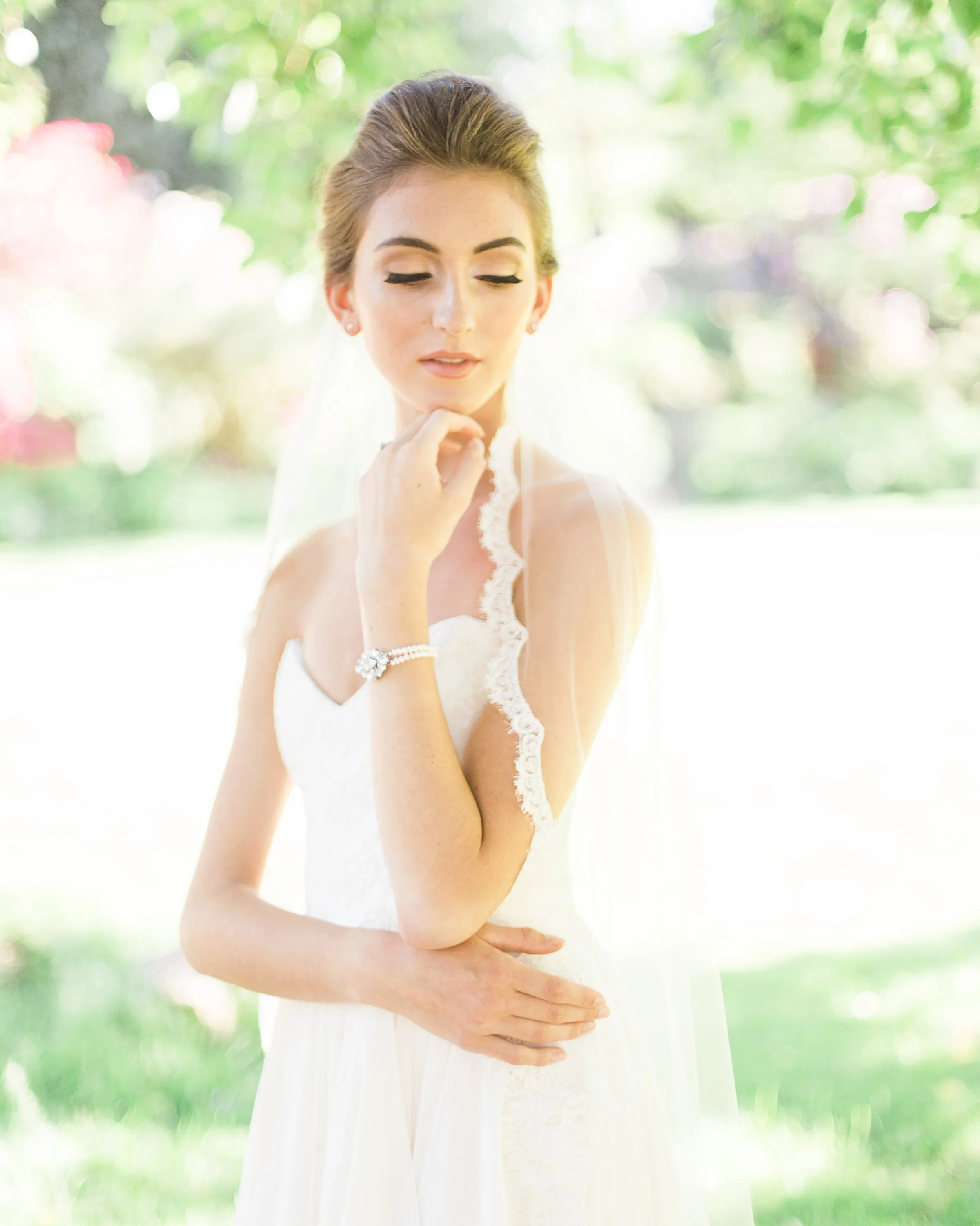 Petite Pearl & Crystal Brooch Bracelet