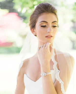 Petite Pearl & Crystal Brooch Bracelet
