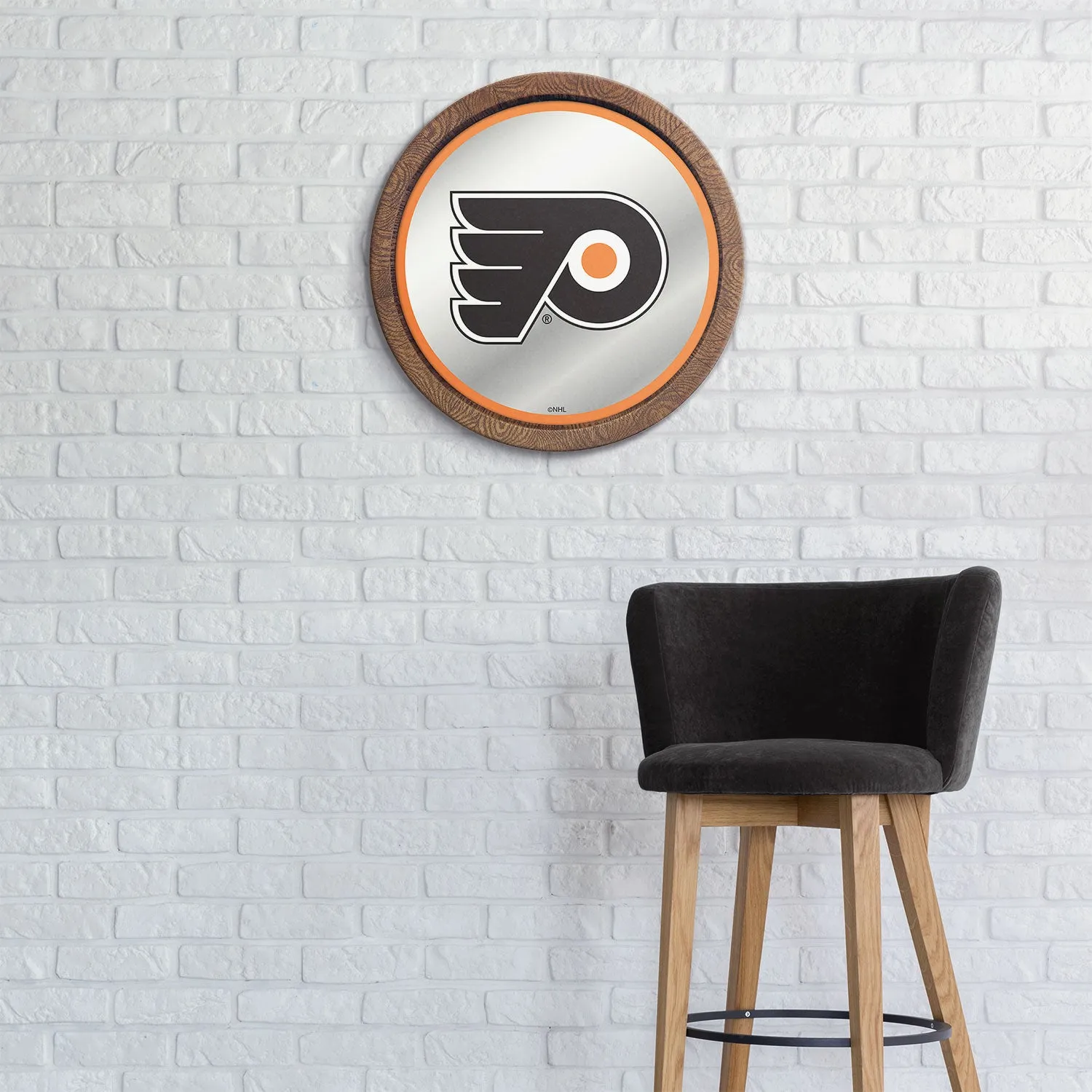 Philadelphia Flyers: Mirrored Barrel Top Wall Sign