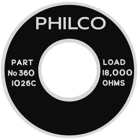 PHILCO-360-SPEAKER-LABEL