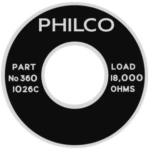 PHILCO-360-SPEAKER-LABEL
