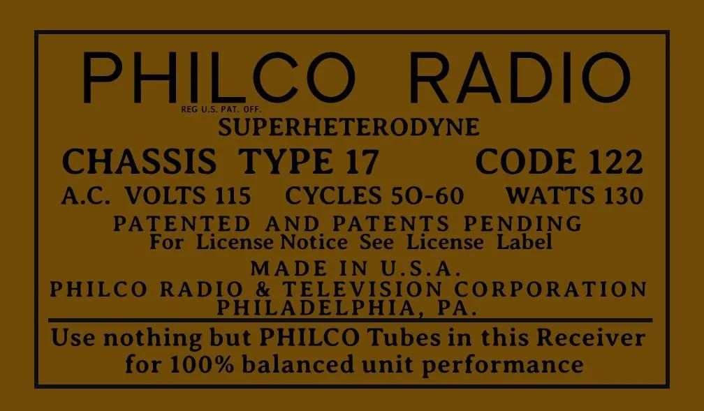 PHILCO-CHASSIS-TYPE-17