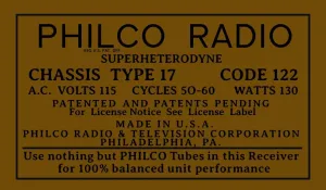 PHILCO-CHASSIS-TYPE-17