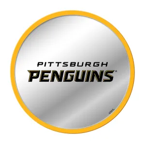 Pittsburgh Penguins: Secondary Logo - Modern Disc Mirrored Wall Sign