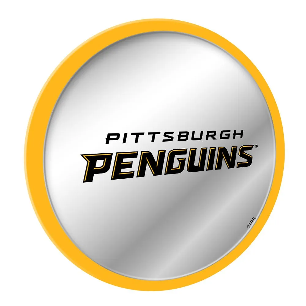 Pittsburgh Penguins: Secondary Logo - Modern Disc Mirrored Wall Sign