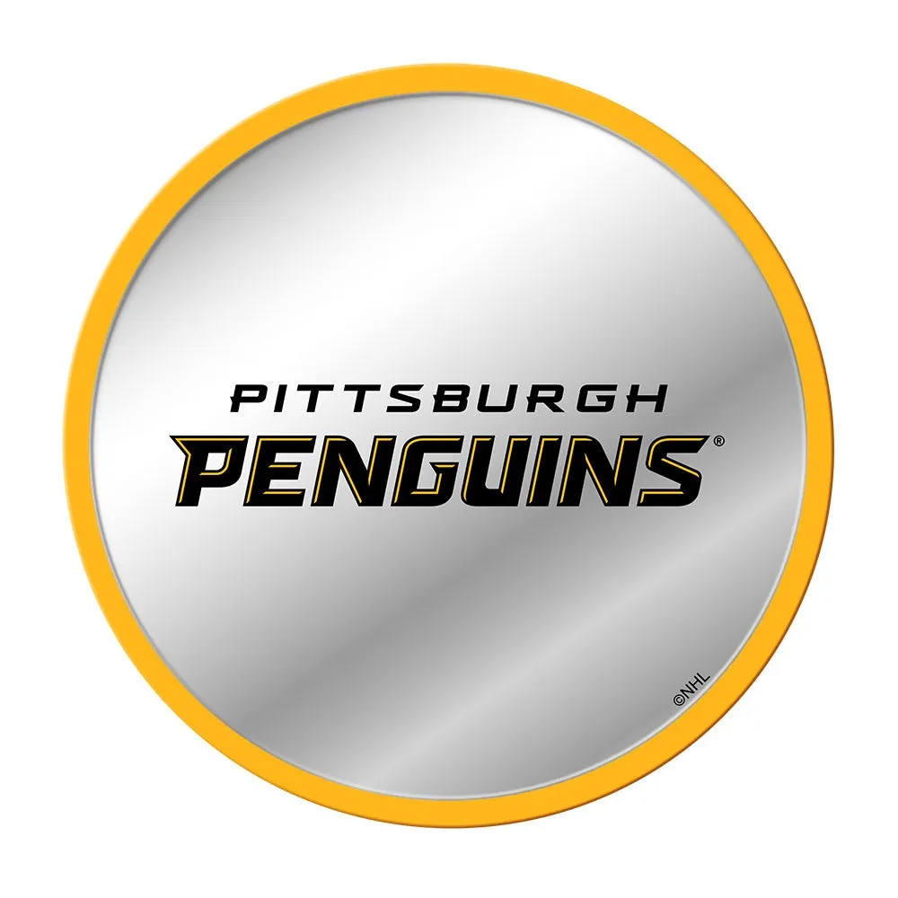 Pittsburgh Penguins: Secondary Logo - Modern Disc Mirrored Wall Sign