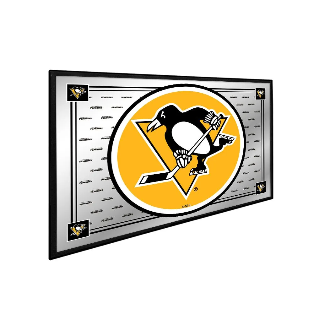 Pittsburgh Penguins: Team Spirit - Framed Mirrored Wall Sign