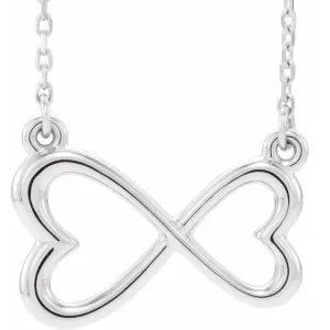 Platinum Infinity-Inspired Heart 16-18" Necklace