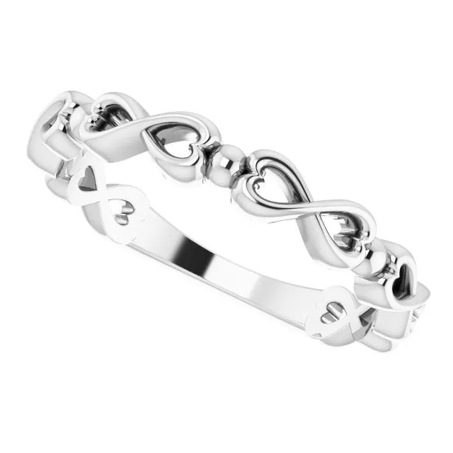 Platinum Infinity-Inspired Heart Ring
