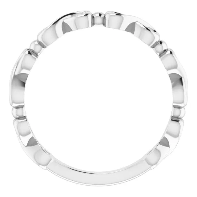 Platinum Infinity-Inspired Heart Ring