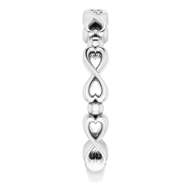 Platinum Infinity-Inspired Heart Ring