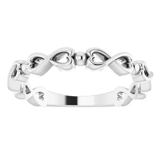 Platinum Infinity-Inspired Heart Ring