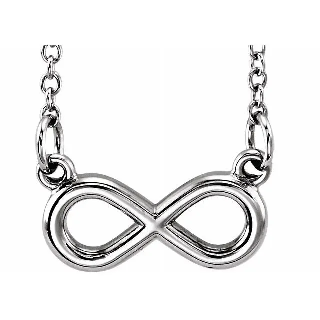 Platinum Tiny Posh Infinity-Inspired 16-18" Necklace