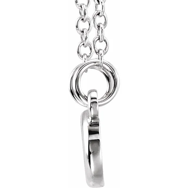 Platinum Tiny Posh Infinity-Inspired 16-18" Necklace