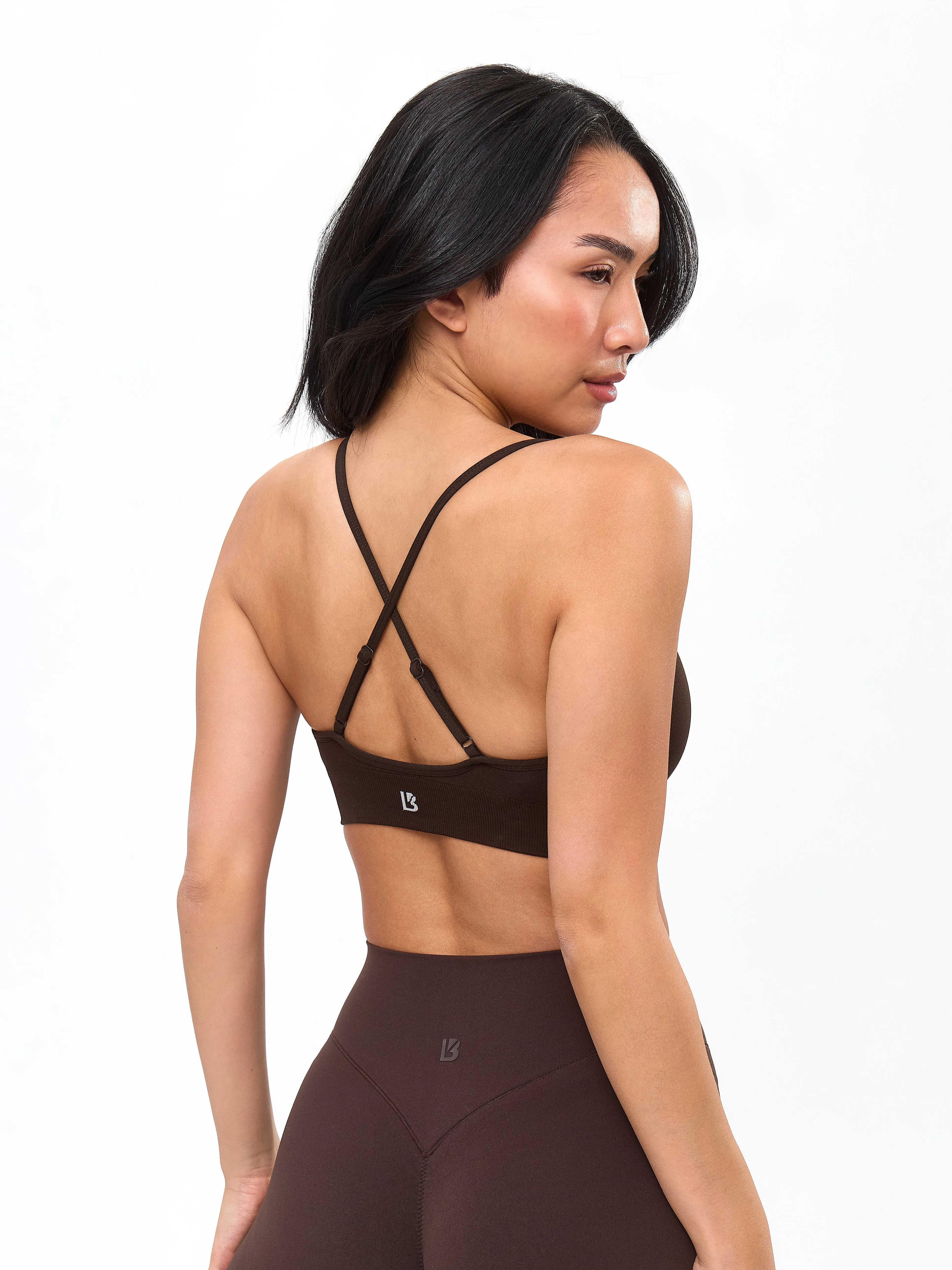 Plunge Seamless Sports Bra - Cold Brew