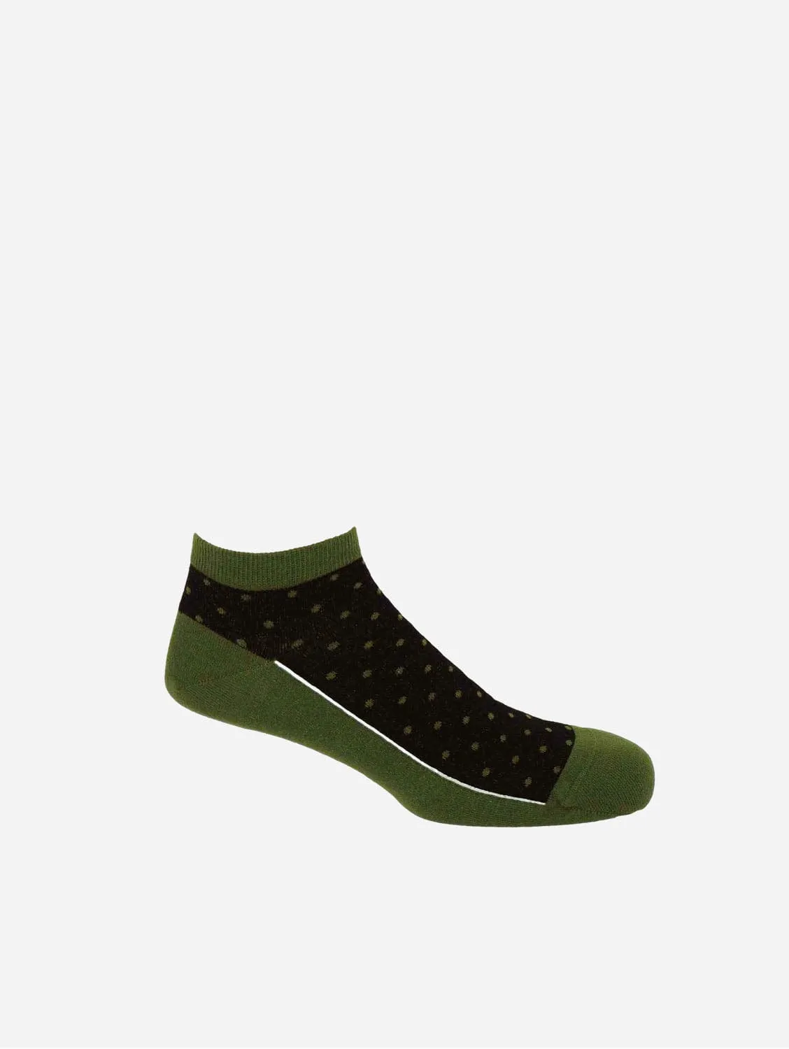 Polka Men's Organic Trainer Socks Bundle - White & Khaki